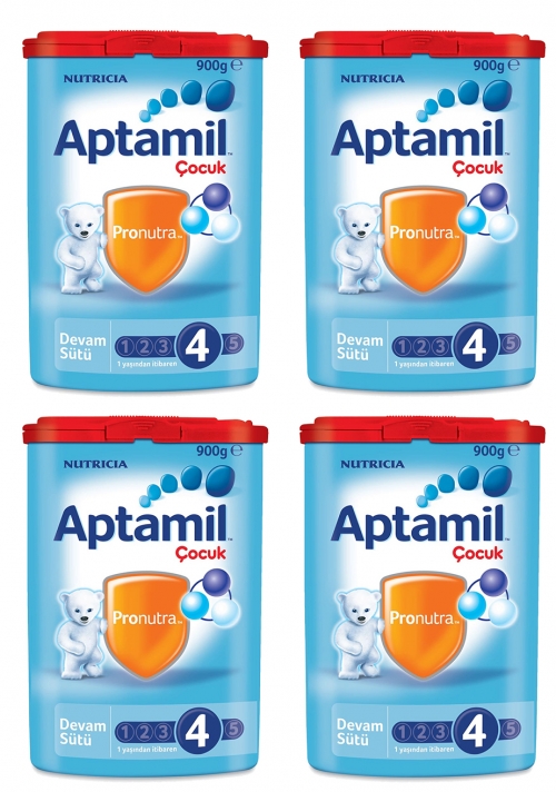  Aptamil 4 - 900 gr Çocuk sütü x 4 Adet (SKT'li)