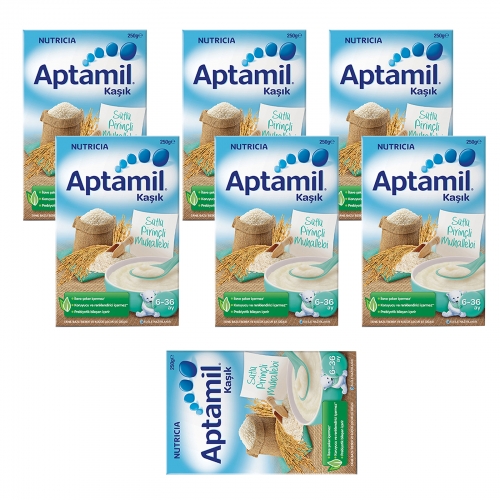 7 Adet Aptamil Kaşık - Sütlü Pirinçli Muhallebi - 250 Gr (SKT'li)