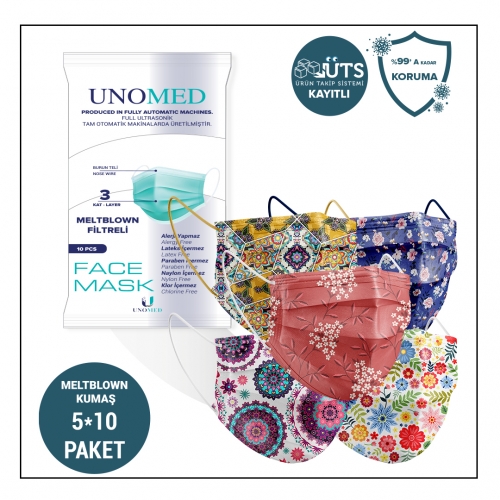 Unomed UNOMED  BAYAN CERRAHİ MASKE KAPADOKYA SERİSİ 1